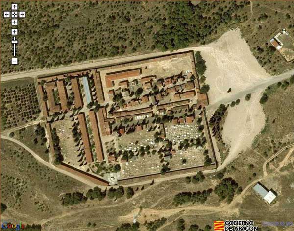 VIssta aérea del cementerio de Tarazona